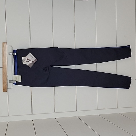 NWT ZARA xs navy blue with light blue performance jegging leggings - Picture 2 of 6